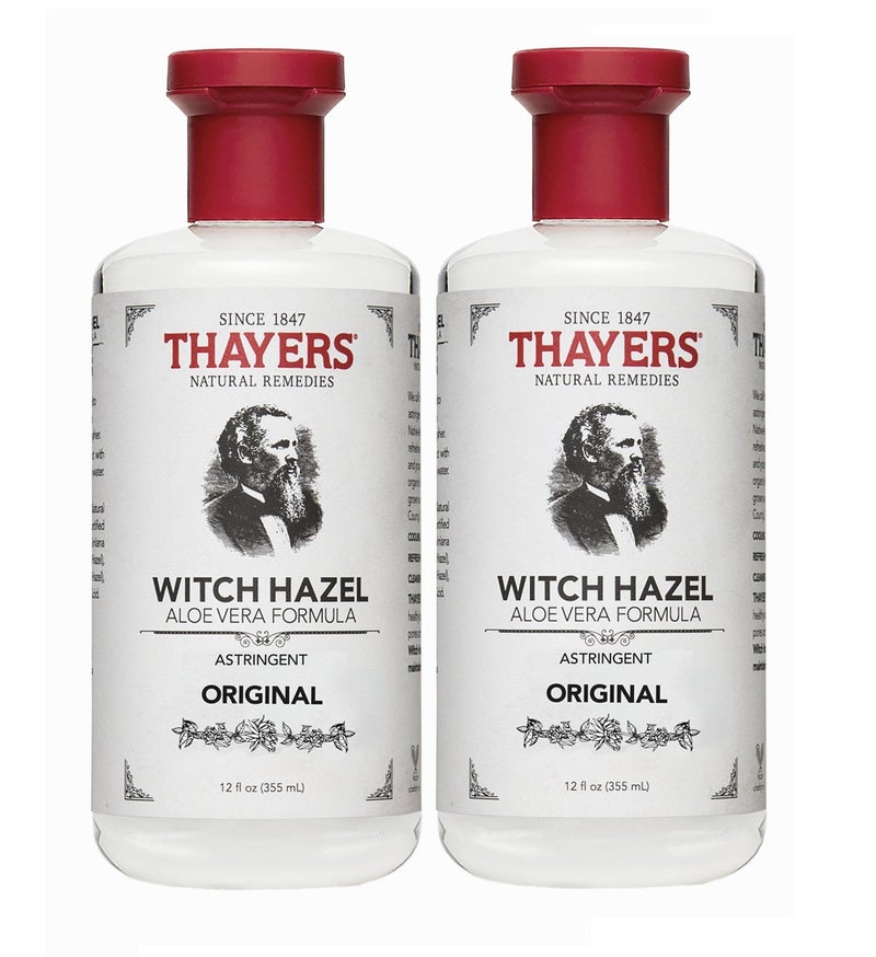 Thayers Witch Hazel with Aloe Vera, Original Astringent, 12 Fl Oz (Pack of 2) - Image 1